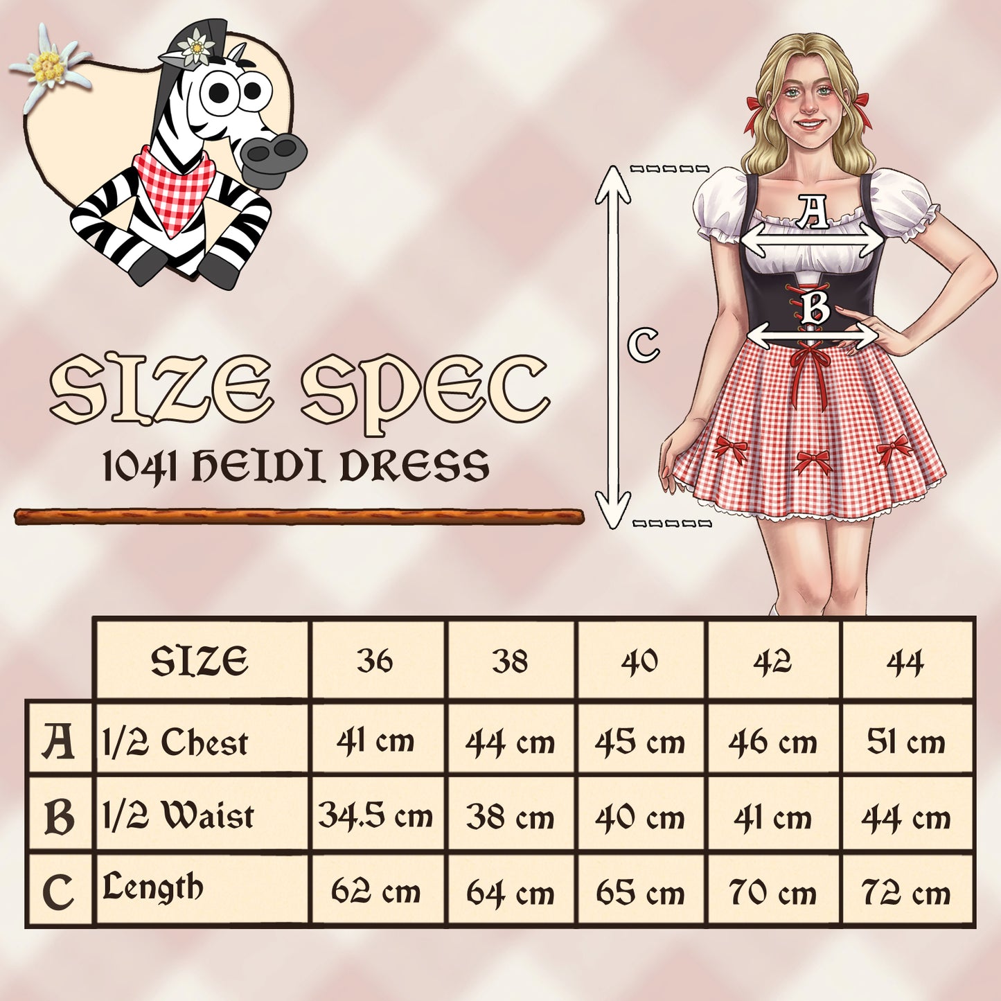 1041 Heidi Dress - Oktoberfest collection