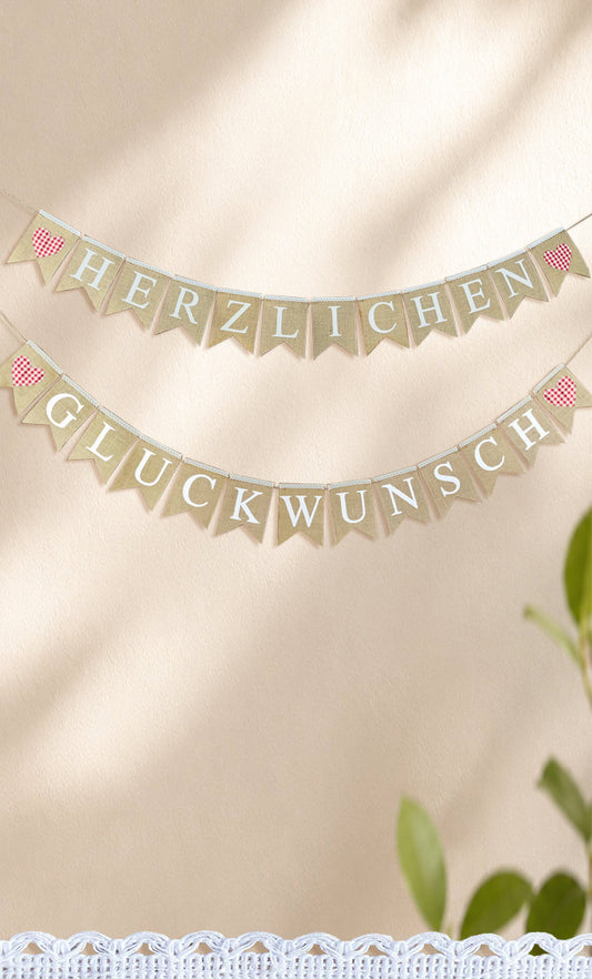 Herzlichen gluckwunsch banner
