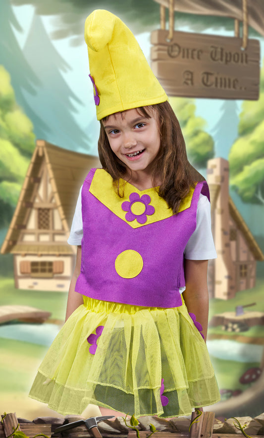 1951 Dwarf girl Purple / Yellow - Once upon a time collection