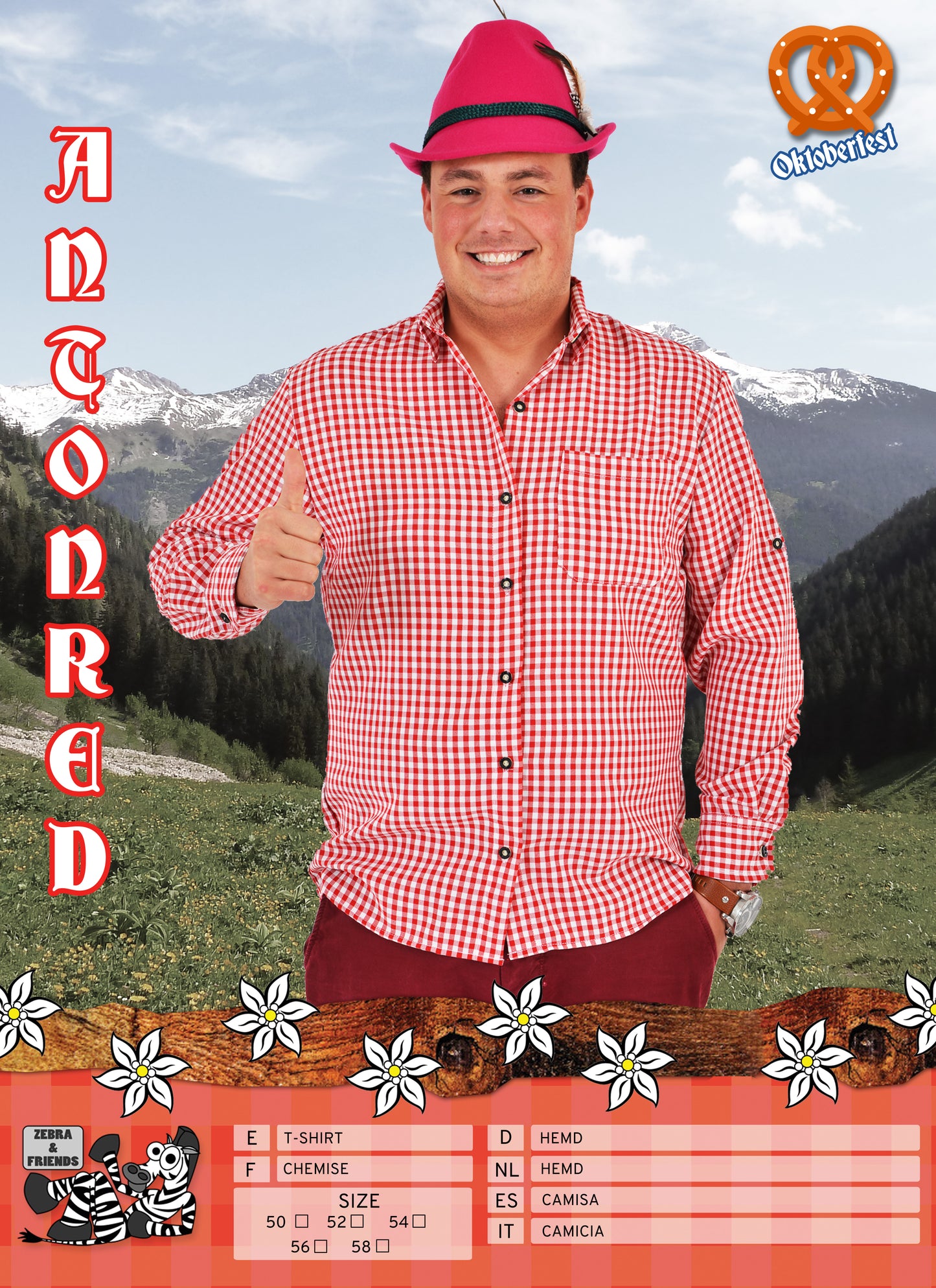 1230 Anton shirt red - Beerfest collection