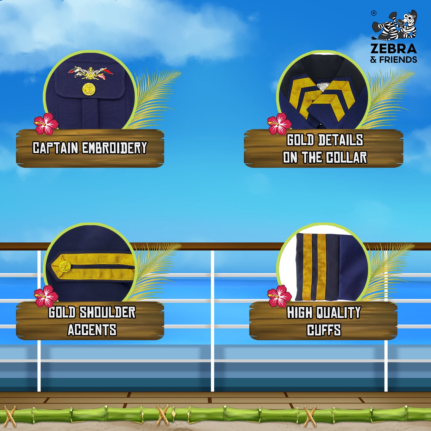 1082 Captain costume - Tropical Dreams collection