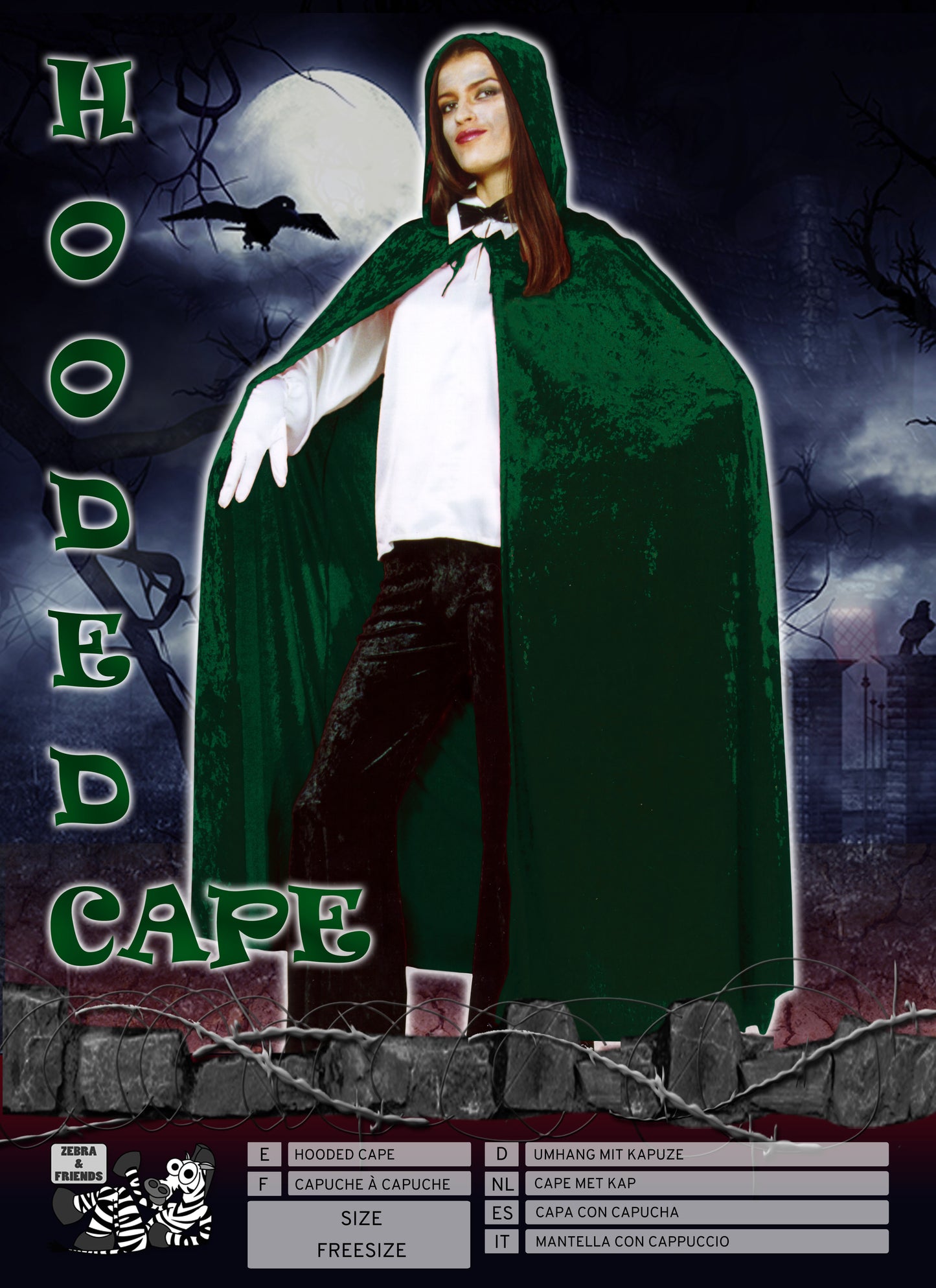 1006/3 HOODED CAPE GREEN