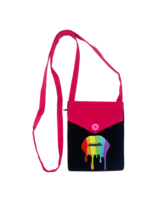 6019 Rainbow lips bag