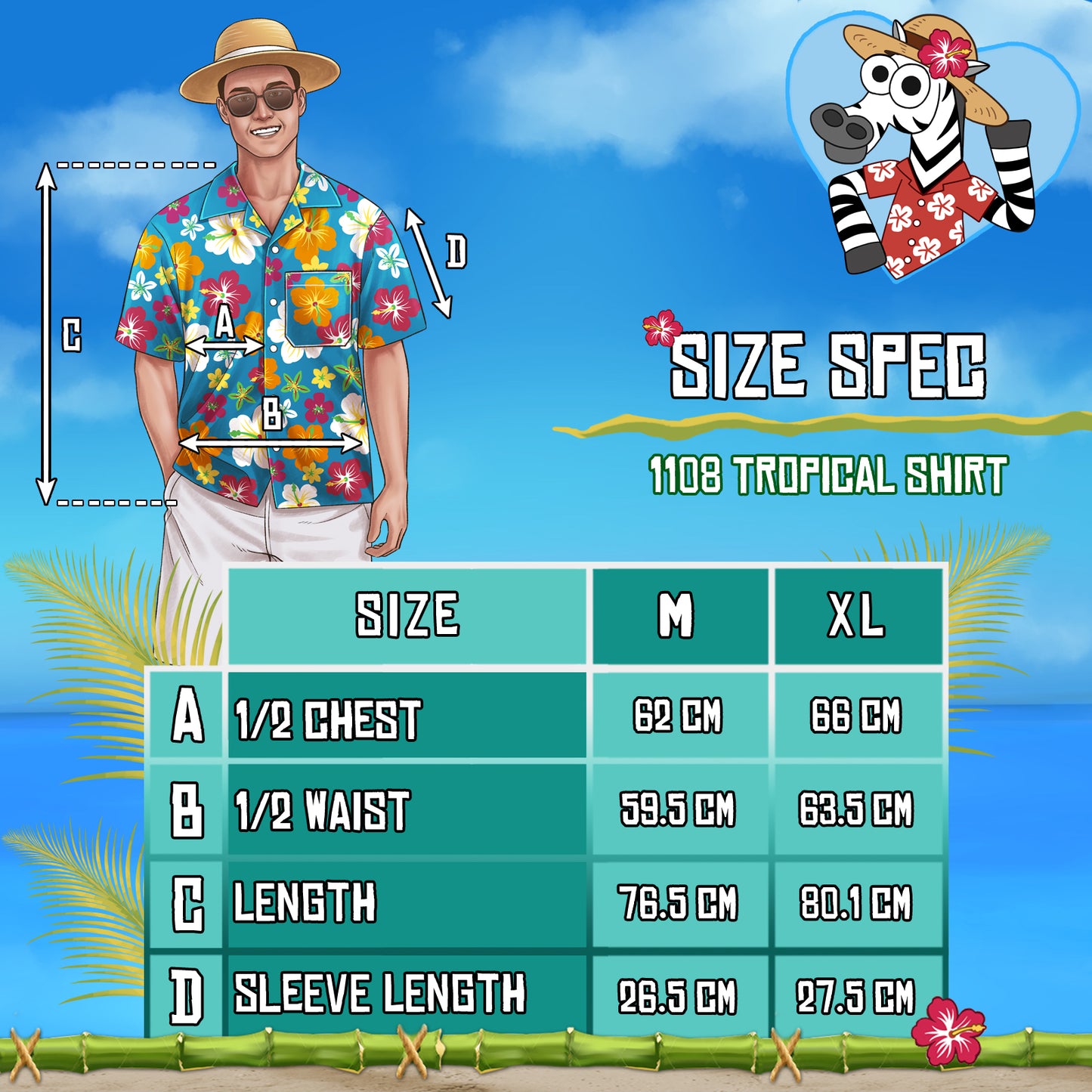 1108 Tropical Shirt Men - Tropical Dreams collection