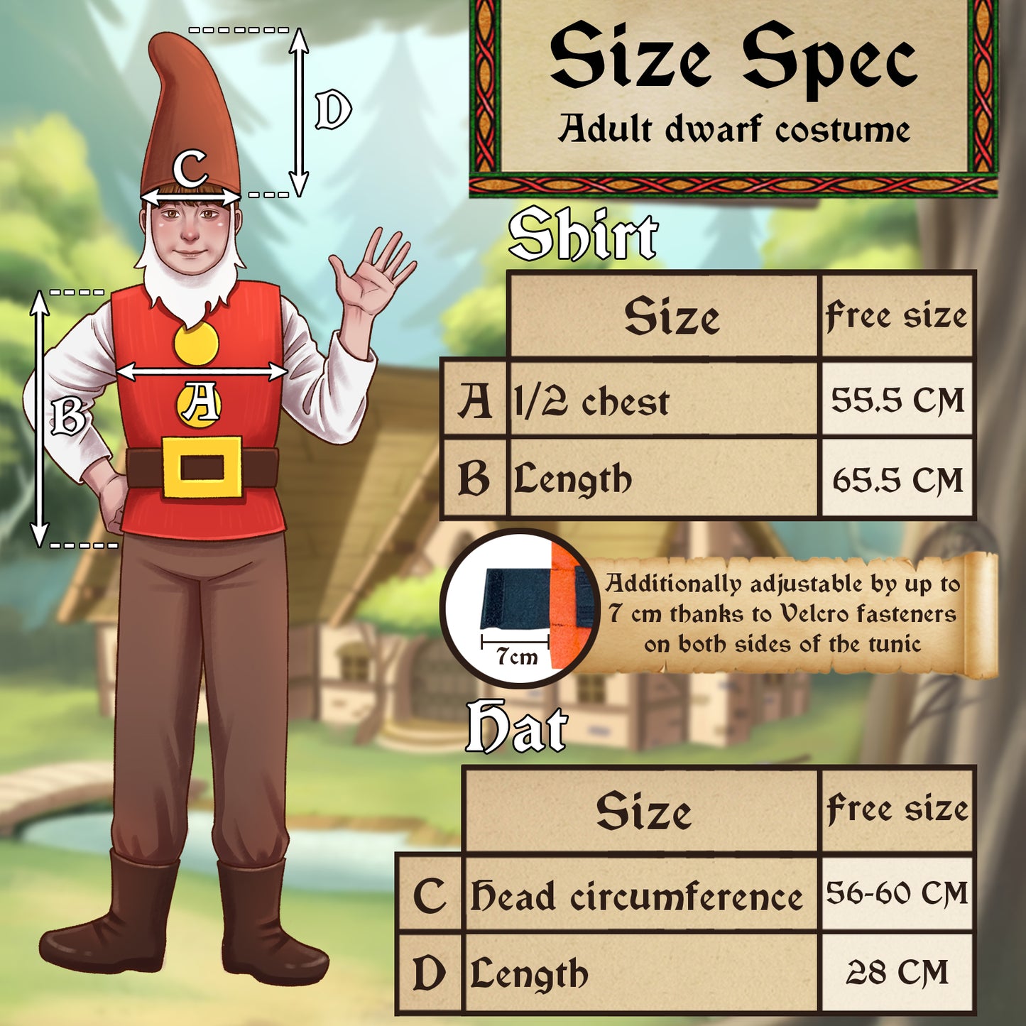 1441 Professor Adult - Seven dwarfs costume - once upon a time collection