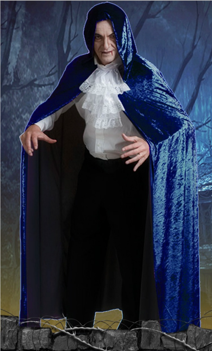 1006/7 HOODED CAPE BLUE