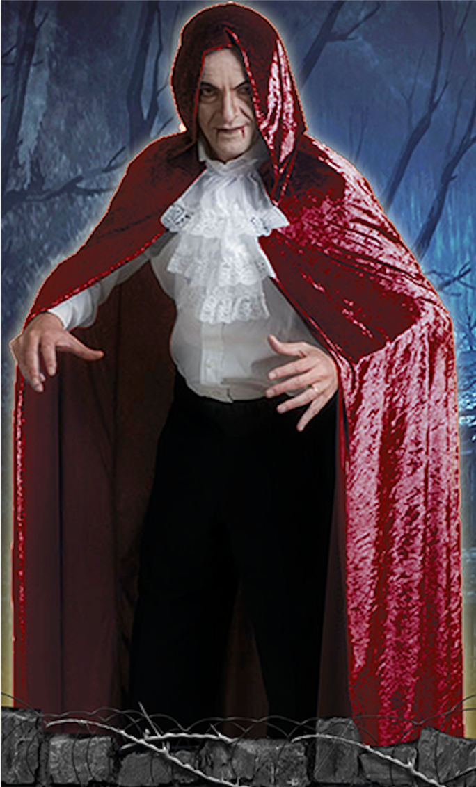 1006/4 HOODED CAPE RED