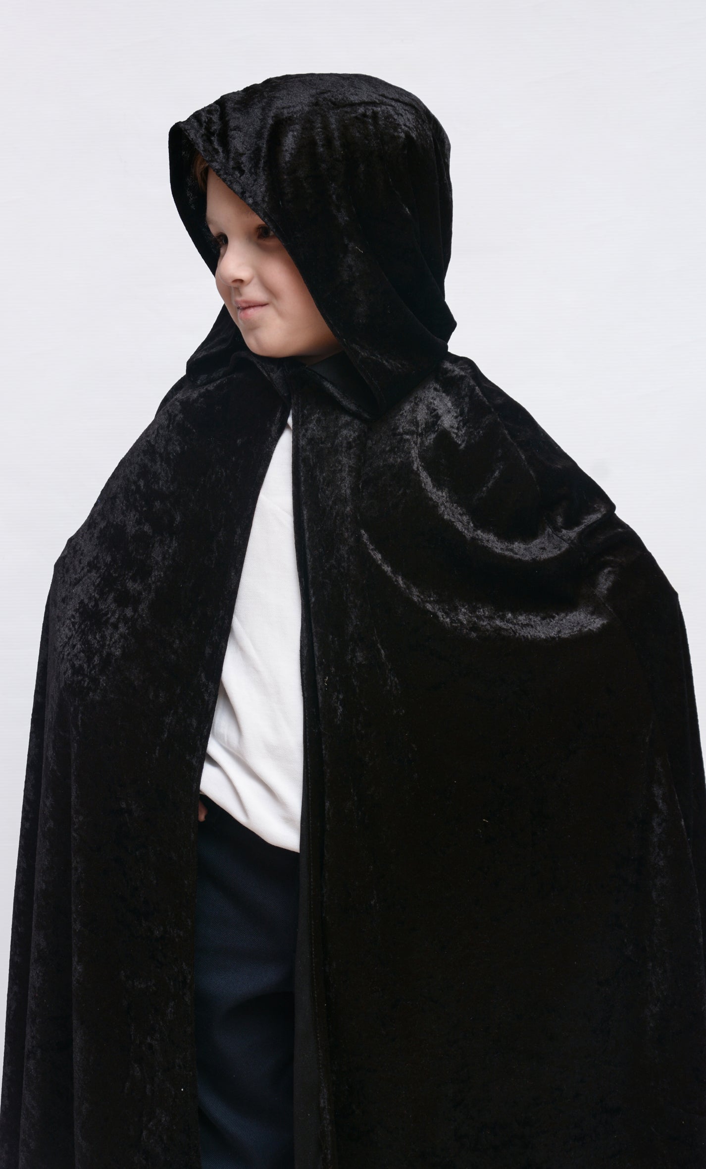 1506/1  Kapuzenumhang schwarz -  Mittelalter-Kollektion