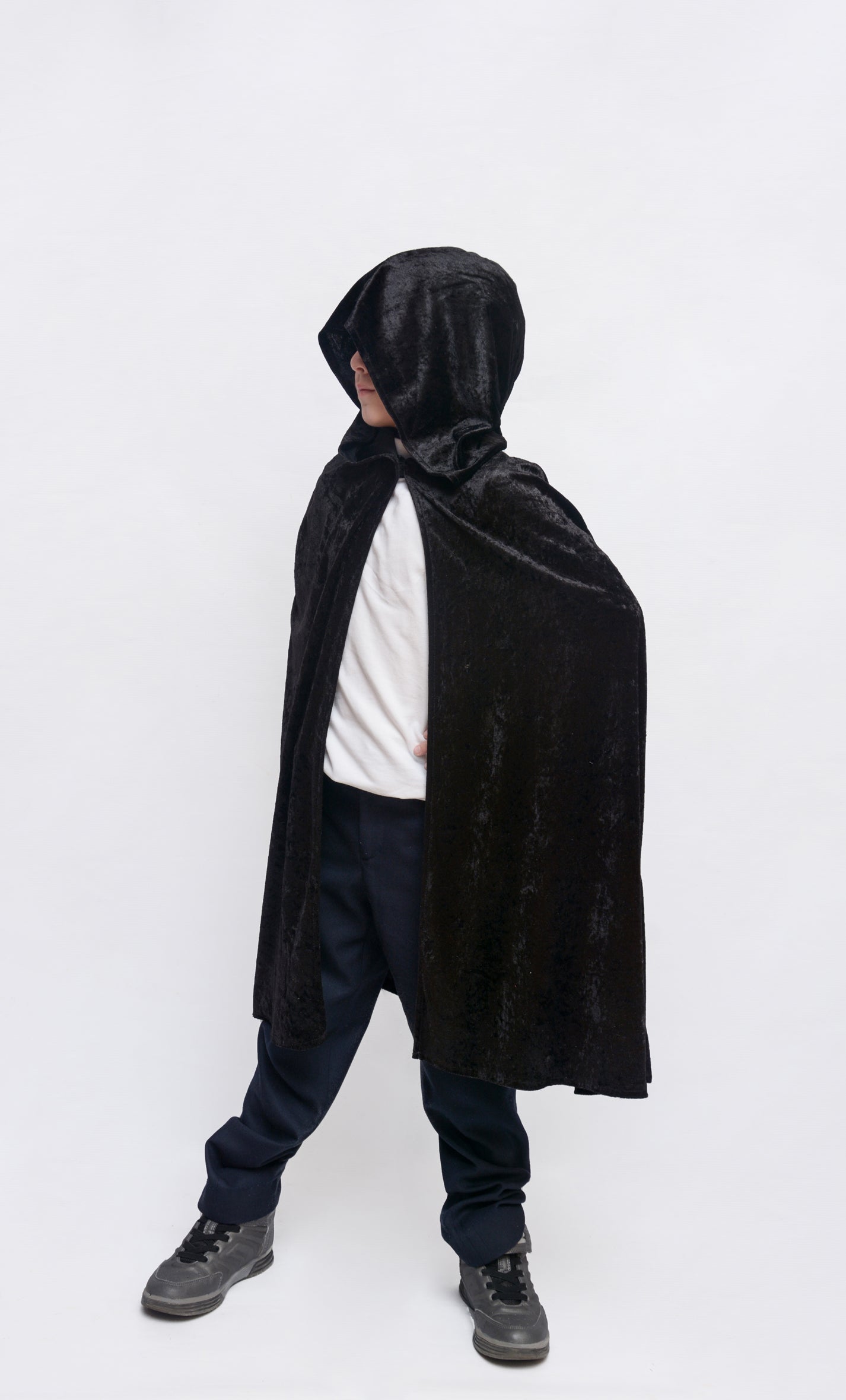 1506/1  Kapuzenumhang schwarz -  Mittelalter-Kollektion